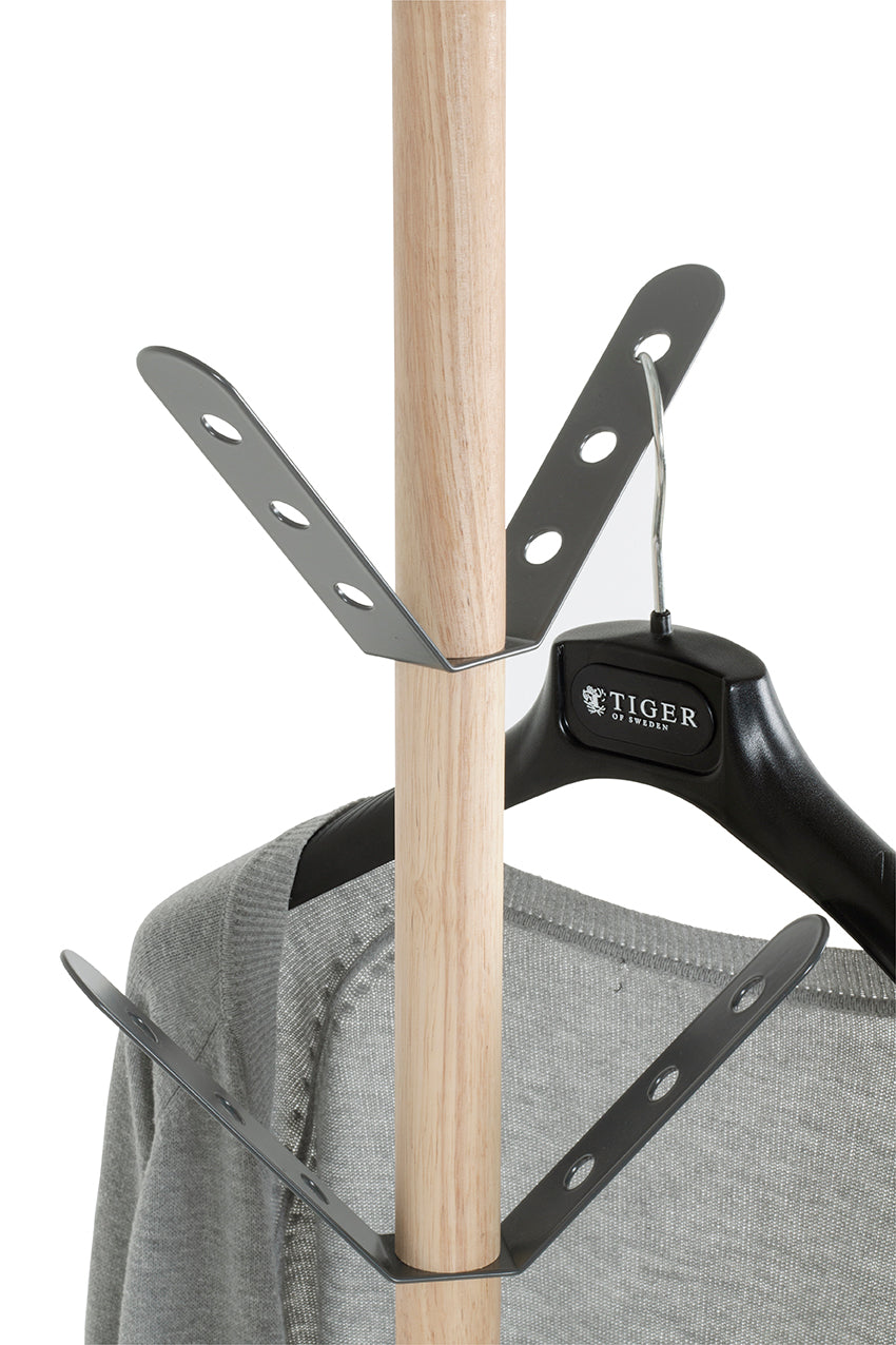 HAKU Möbel Garderobenständer aus Metall mit Marmor 37 x 179 cm in Anthrazit, Natur