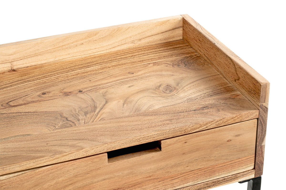 HAKU Möbel Konsole aus Massivholz Kippschutz in Braun 100 x 35 x 80 cm
