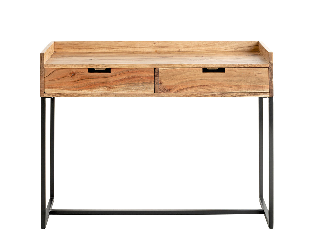 HAKU Möbel Konsole aus Massivholz Kippschutz in Braun 100 x 35 x 80 cm