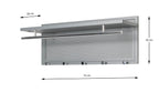 HAKU Möbel Wandgarderobe aus Metall 75 x 26 x 30 cm in Chrom, Grau