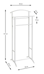 HAKU Möbel Herrendiener aus Metall 48 x 36 x 107 cm in Weiss