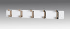 HAKU Möbel Garderobenleiste aus MDF B 45-55 cm H 7 cm, 55 x 6 cm, H 7 cm in Edelstahloptik, Weiss