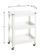HAKU Möbel Servierwagen aus Metall 50 x 32 x 75 cm in Weiss