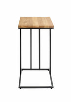HAKU Möbel Beistelltisch aus Massivholz C-Gestell in Braun 35 x 46 x 68 cm