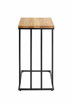 HAKU Möbel Beistelltisch aus Massivholz C-Gestell in Braun 35 x 46 x 68 cm