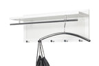 HAKU Möbel Wandgarderobe aus Metall 75 x 26 x 30 cm in Chrom, Weiss