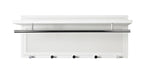 HAKU Möbel Wandgarderobe aus Metall 75 x 26 x 30 cm in Chrom, Weiss