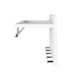 HAKU Möbel Wandgarderobe aus Metall 75 x 26 x 30 cm in Chrom, Weiss