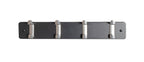 HAKU Möbel Garderobenleiste aus MDF B 45-55 cm H 7 cm, 45 x 6 cm, H 7 cm in Edelstahloptik, Schwarz