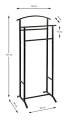HAKU Möbel Herrendiener aus Metall 48 x 36 x 107 cm in Schwarz