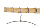 HAKU Möbel Garderobenleiste aus MDF B 45-55 cm H 7 cm, 55 x 6 cm, H 7 cm in Edelstahloptik, Eiche
