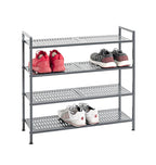 HAKU Möbel Schuhregal aus Metall Füsse höhenverstellbar in Anthrazit, 73 x 25 cm, H 72 cm