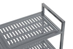 HAKU Möbel Schuhregal aus Metall Füsse höhenverstellbar in Anthrazit, 73 x 25 cm, H 90 cm