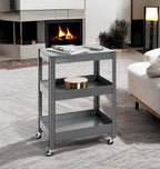 HAKU Möbel Servierwagen aus Metall 50 x 32 x 75 cm in Anthrazit