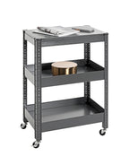 HAKU Möbel Servierwagen aus Metall 50 x 32 x 75 cm in Anthrazit