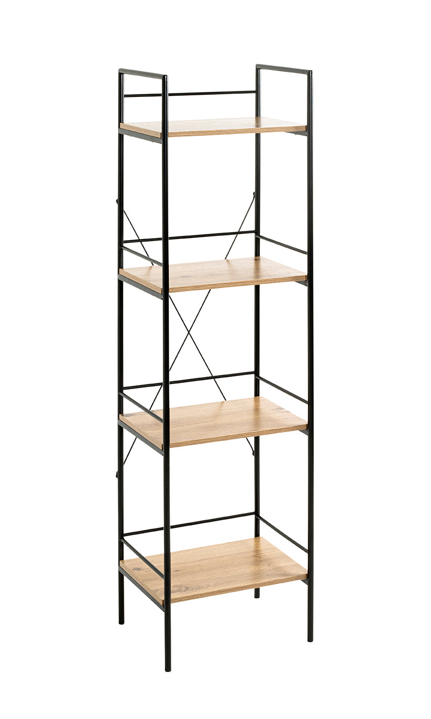 HAKU Möbel Regal aus MDF Kippschutz in Braun 34 x 27 x 130 cm