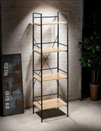 HAKU Möbel Regal aus MDF Kippschutz in Braun 34 x 27 x 130 cm