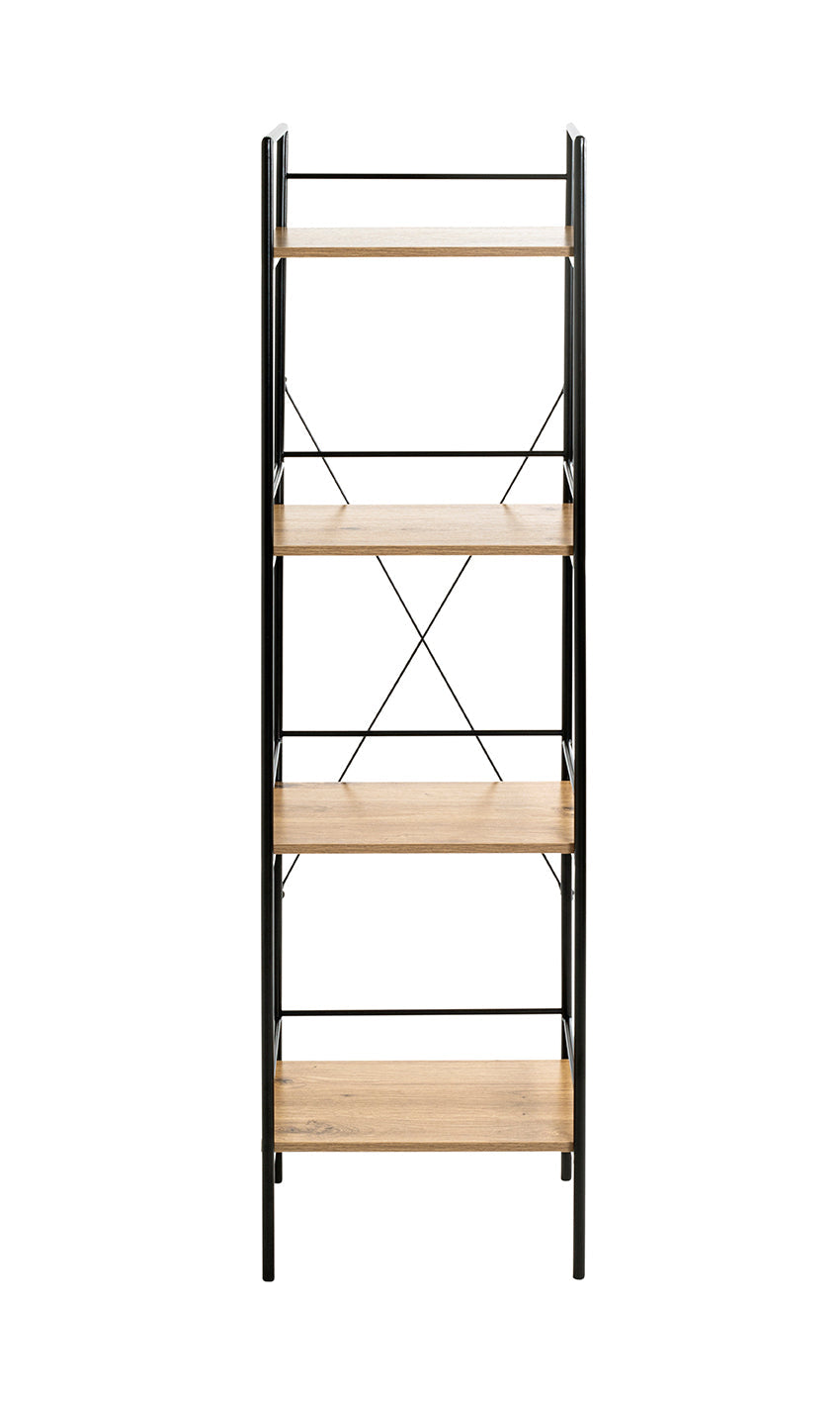 HAKU Möbel Regal aus MDF Kippschutz in Braun 34 x 27 x 130 cm