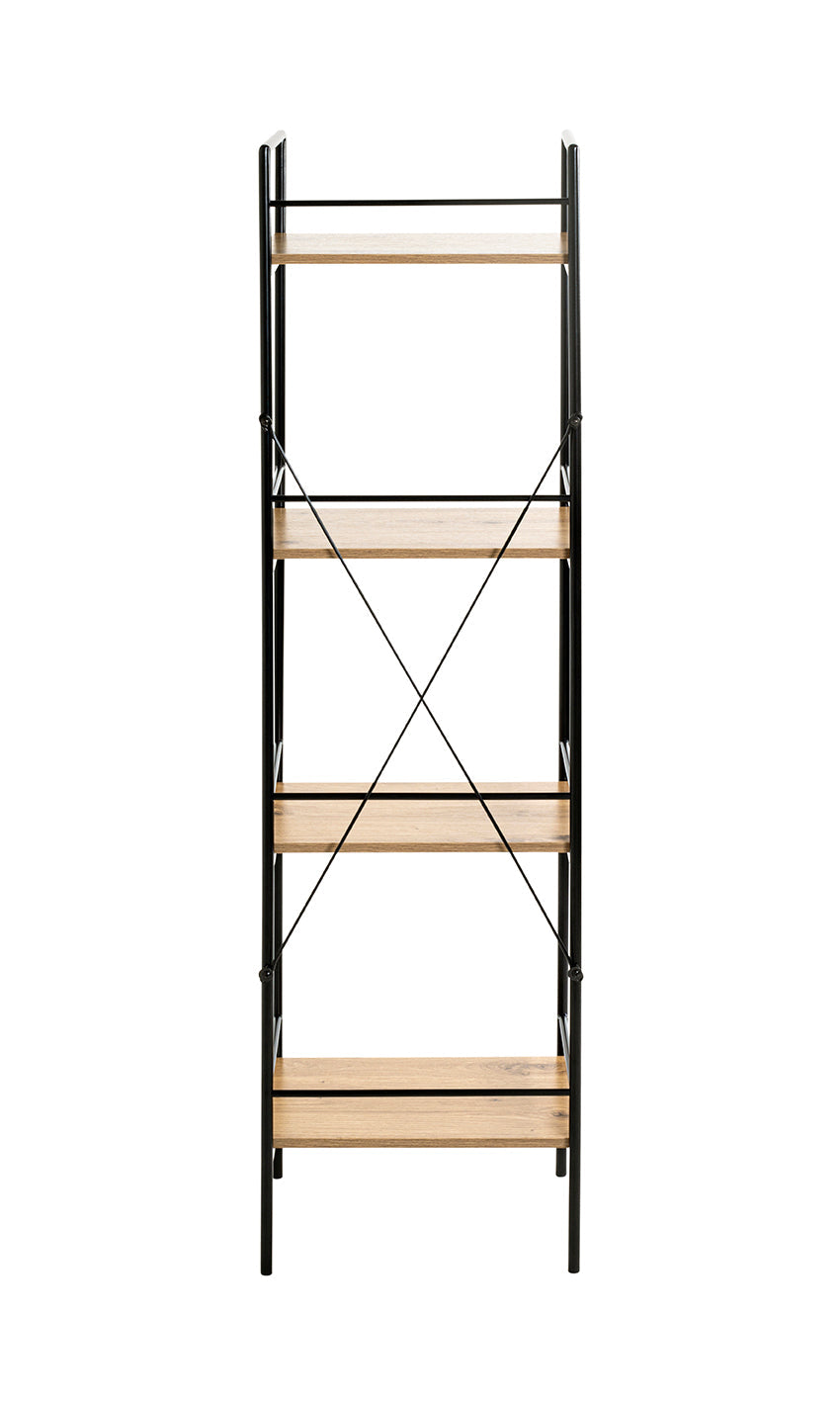 HAKU Möbel Regal aus MDF Kippschutz in Braun 34 x 27 x 130 cm