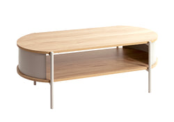 HAKU Möbel Couchtisch aus MDF kratzbeständig in Braun in Eiche, Grau (Eiche natur, Kaschmir)