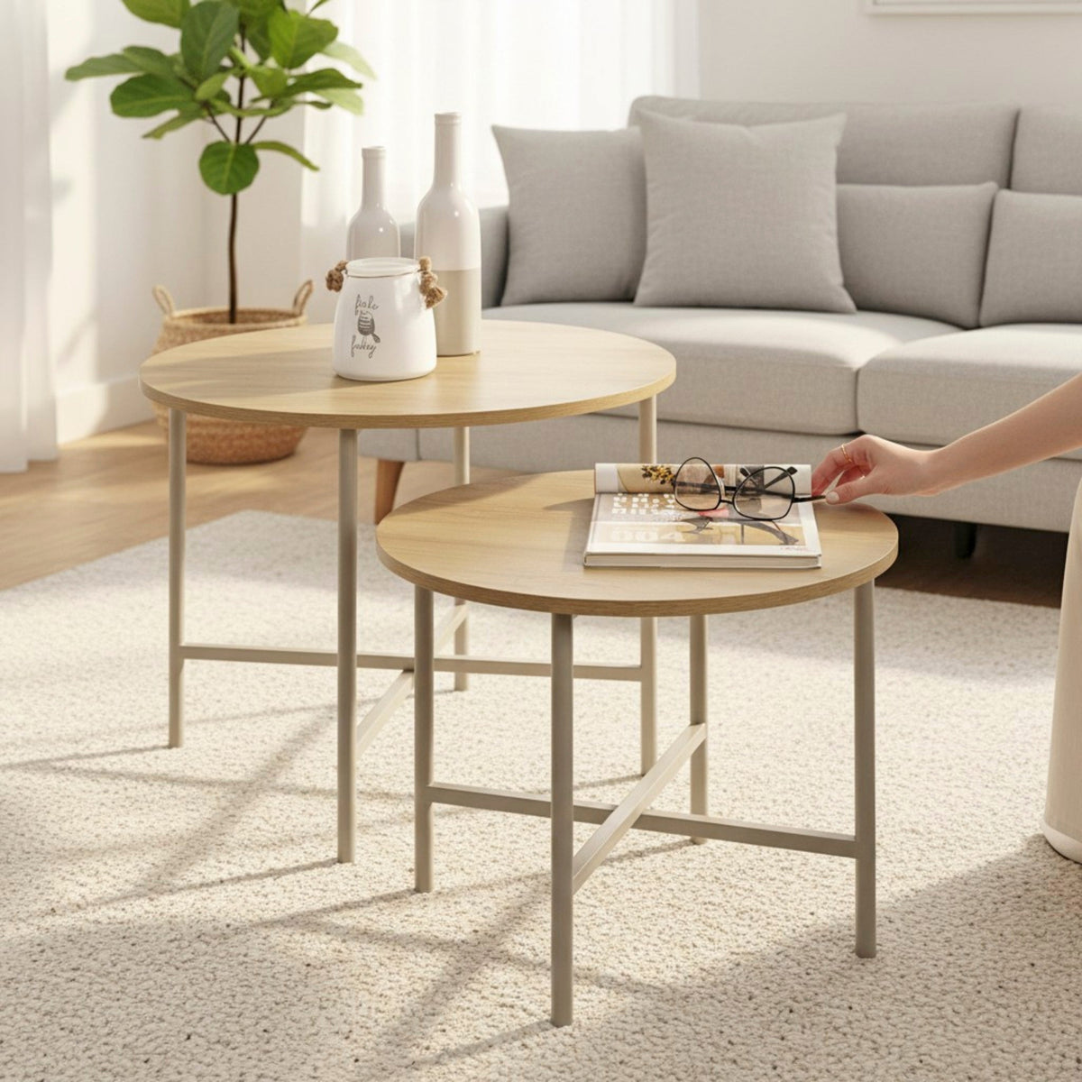 HAKU Möbel Couchtisch aus Holzwerkstoff kratzbeständig in Beige