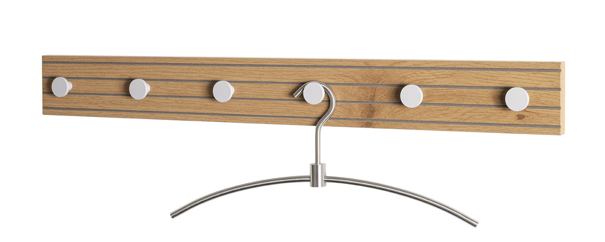 HAKU Möbel Garderobenleiste aus MDF kratzbeständig in Braun B 35-80 cm H 9 cm, 80 x 4 cm, H 9 cm