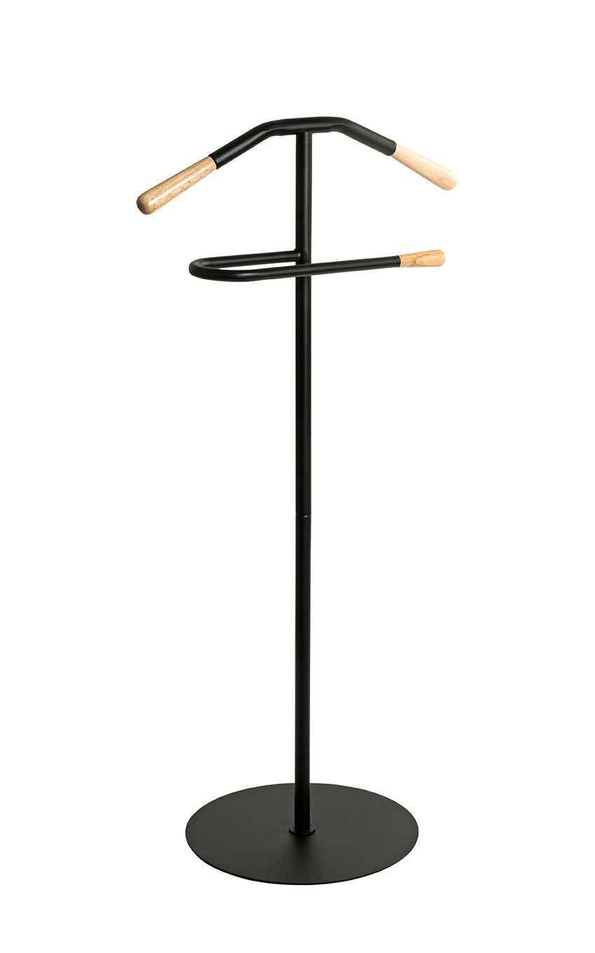 HAKU Möbel Herrendiener aus Metall massiv in Schwarz 50 x 34 x 105 cm