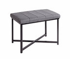 HAKU Möbel Bank aus Metall gepolstert in Schwarz 59 x 39 x 46 cm