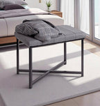 HAKU Möbel Bank aus Metall gepolstert in Schwarz 59 x 39 x 46 cm