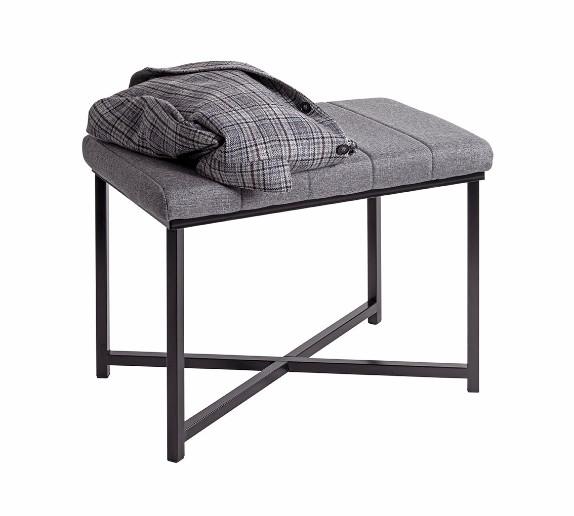 HAKU Möbel Bank aus Metall gepolstert in Schwarz 59 x 39 x 46 cm