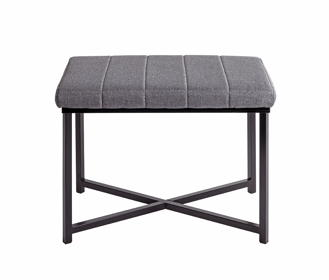 HAKU Möbel Bank aus Metall gepolstert in Schwarz 59 x 39 x 46 cm