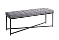 HAKU Möbel Bank aus Metall gepolstert in Schwarz 118 x 38 x 47 cm