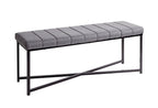 HAKU Möbel Bank aus Metall gepolstert in Schwarz 118 x 38 x 47 cm