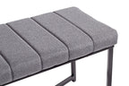 HAKU Möbel Bank aus Metall gepolstert in Schwarz 118 x 38 x 47 cm