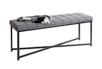 HAKU Möbel Bank aus Metall gepolstert in Schwarz 118 x 38 x 47 cm