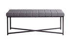 HAKU Möbel Bank aus Metall gepolstert in Schwarz 118 x 38 x 47 cm