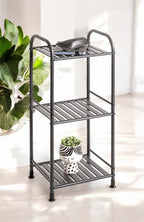 HAKU Möbel Regal aus Metall Füsse höhenverstellbar in Anthrazit 33 x 28 x 78 cm
