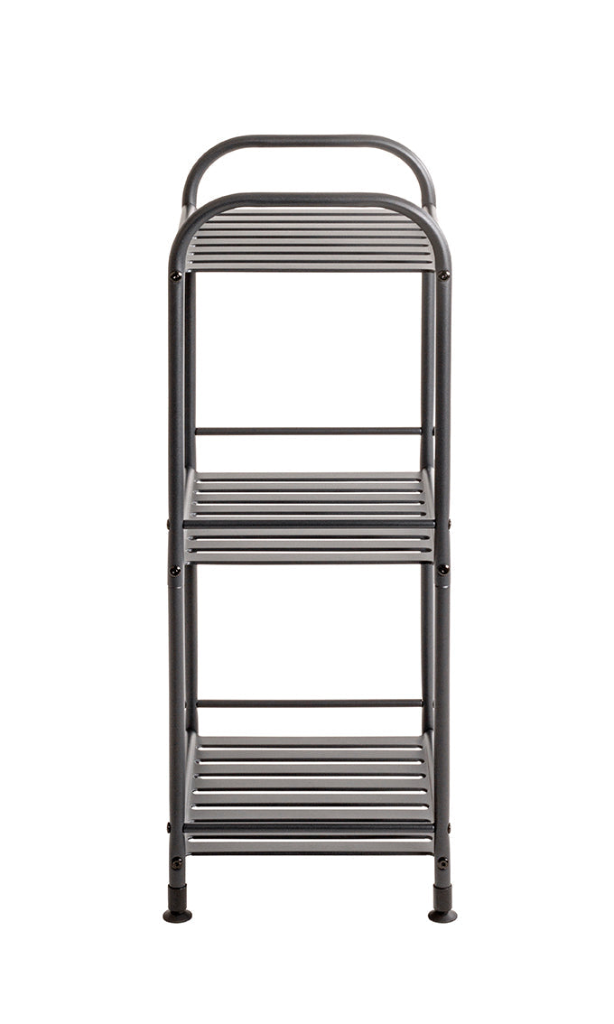HAKU Möbel Regal aus Metall Füsse höhenverstellbar in Anthrazit 33 x 28 x 78 cm