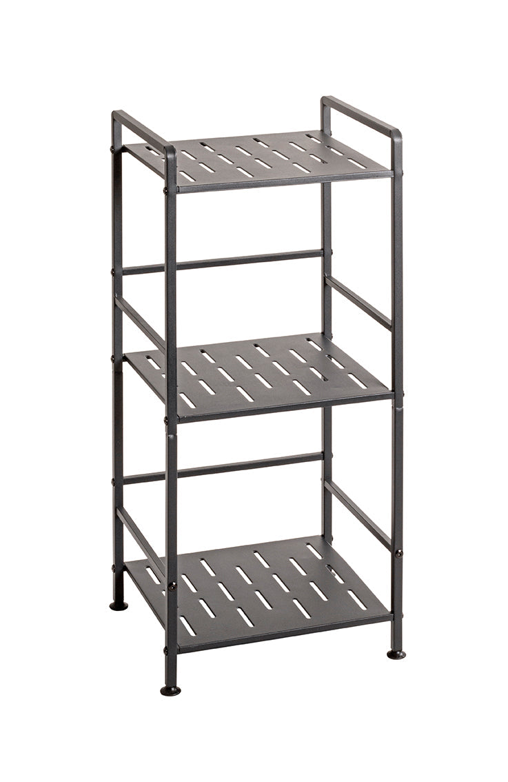 HAKU Möbel Regal aus Metall Füsse höhenverstellbar in Anthrazit 33 x 28 x 74 cm