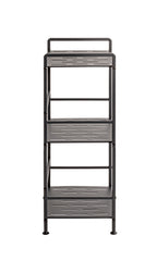 HAKU Möbel Regal aus Metall Füsse höhenverstellbar in Anthrazit 33 x 28 x 74 cm