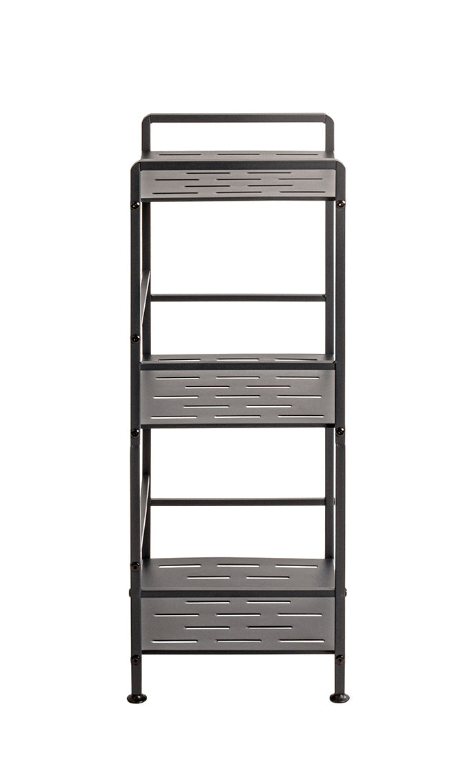 HAKU Möbel Regal aus Metall Füsse höhenverstellbar in Anthrazit 33 x 28 x 74 cm