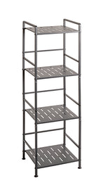 HAKU Möbel Regal aus Metall Füsse höhenverstellbar in Anthrazit 33 x 28 x 106 cm