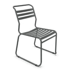 Schaffner Lätti Stuhl mit Kufen in Graphit - moderner Gartenstuhl aus Metall