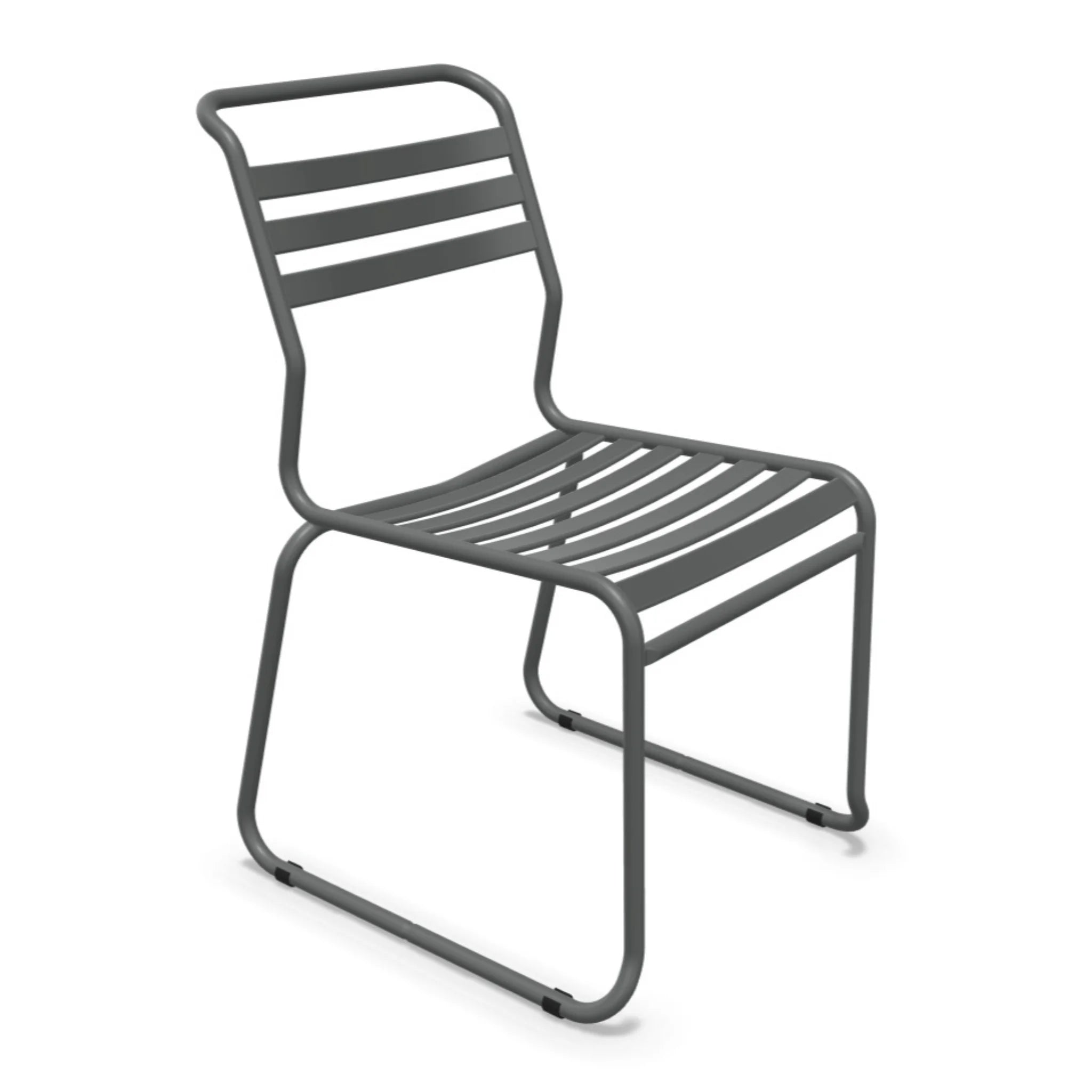 Schaffner Lätti Stuhl mit Kufen in Graphit - moderner Gartenstuhl aus Metall