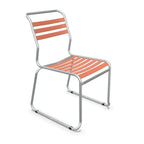 Schaffner Lätti-Stuhl mit Kufen, Terrakotta - moderner Aluminium Gartenstuhl für Terrasse und Balkon.
