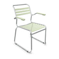Schaffner Lattenstuhl Säntis mit Kufen Aluminium Pastellgrün Gartenstuhl