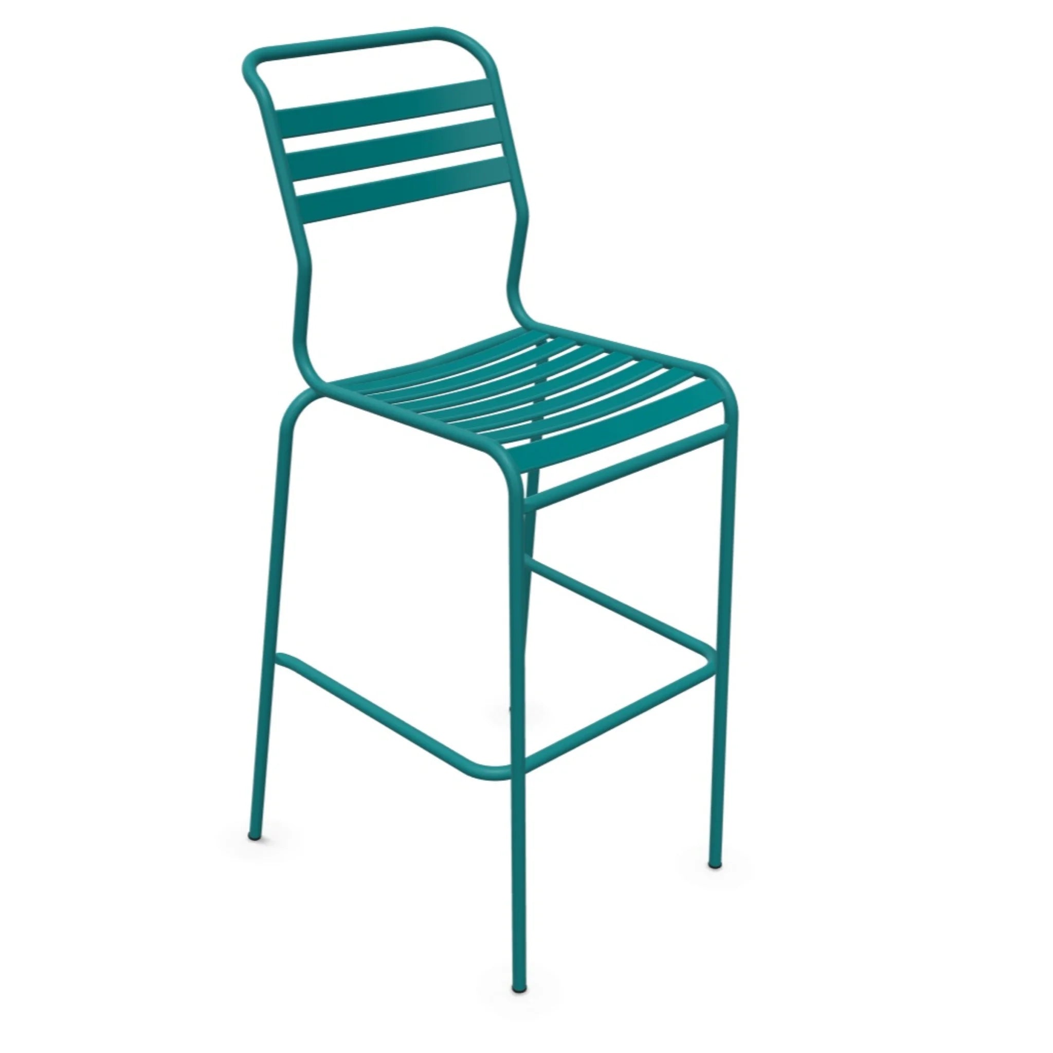 Lättli Barhocker Säntis Kaliblau - moderner Barstuhl aus hochwertigem Metall