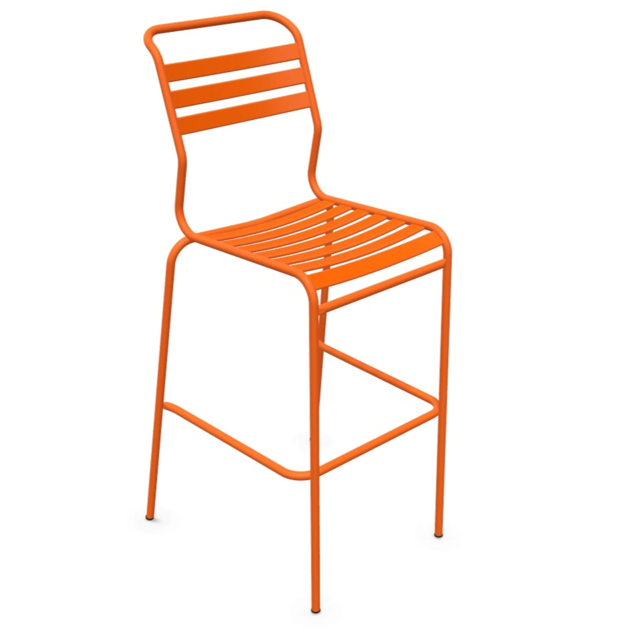 Lätti Barstuhl Säntis Orange - moderner Barhocker aus Metall für Küche und Bar