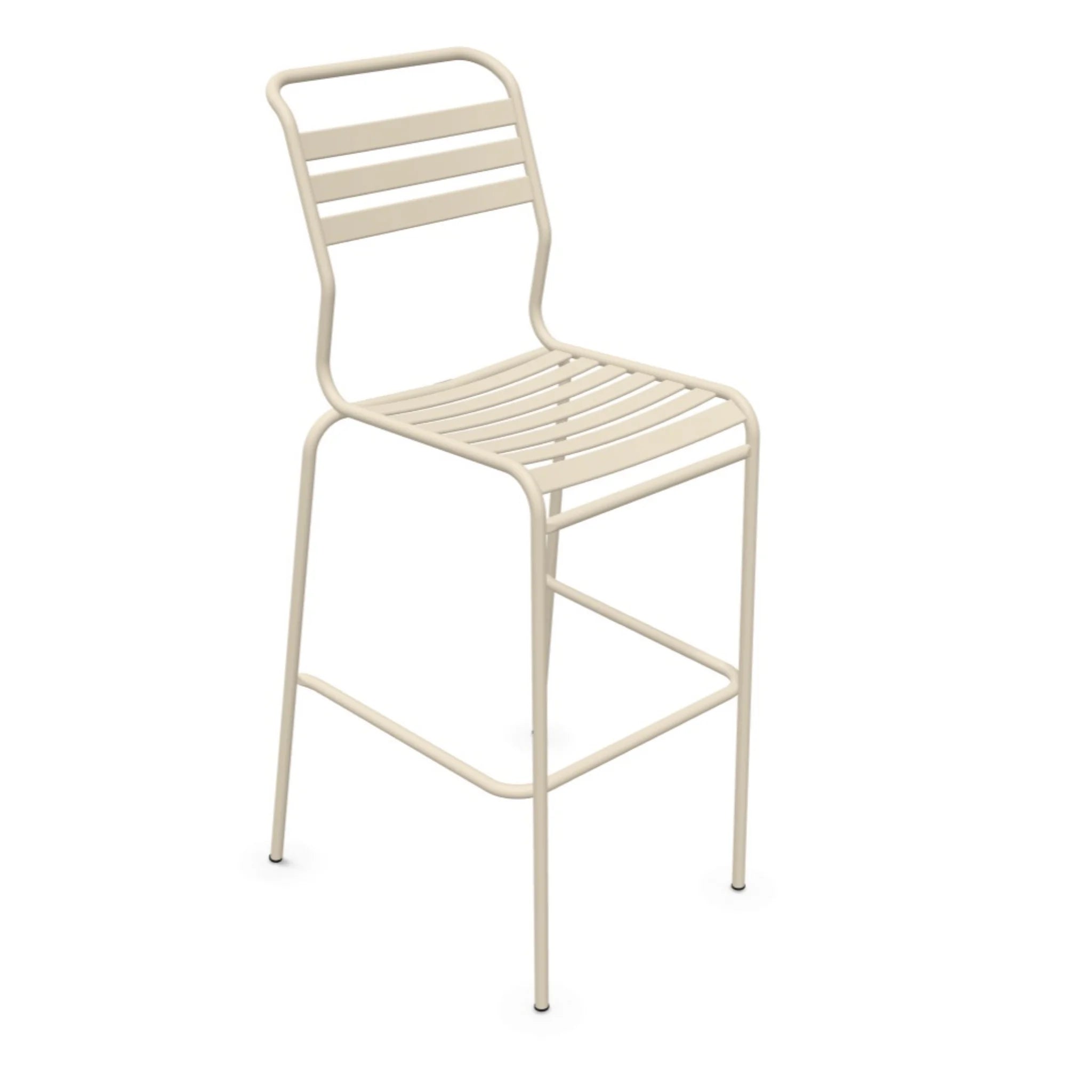 Lätti Barhocker Sänta Pastellsand - moderner Aluminium Barstuhl für Innen und Außen