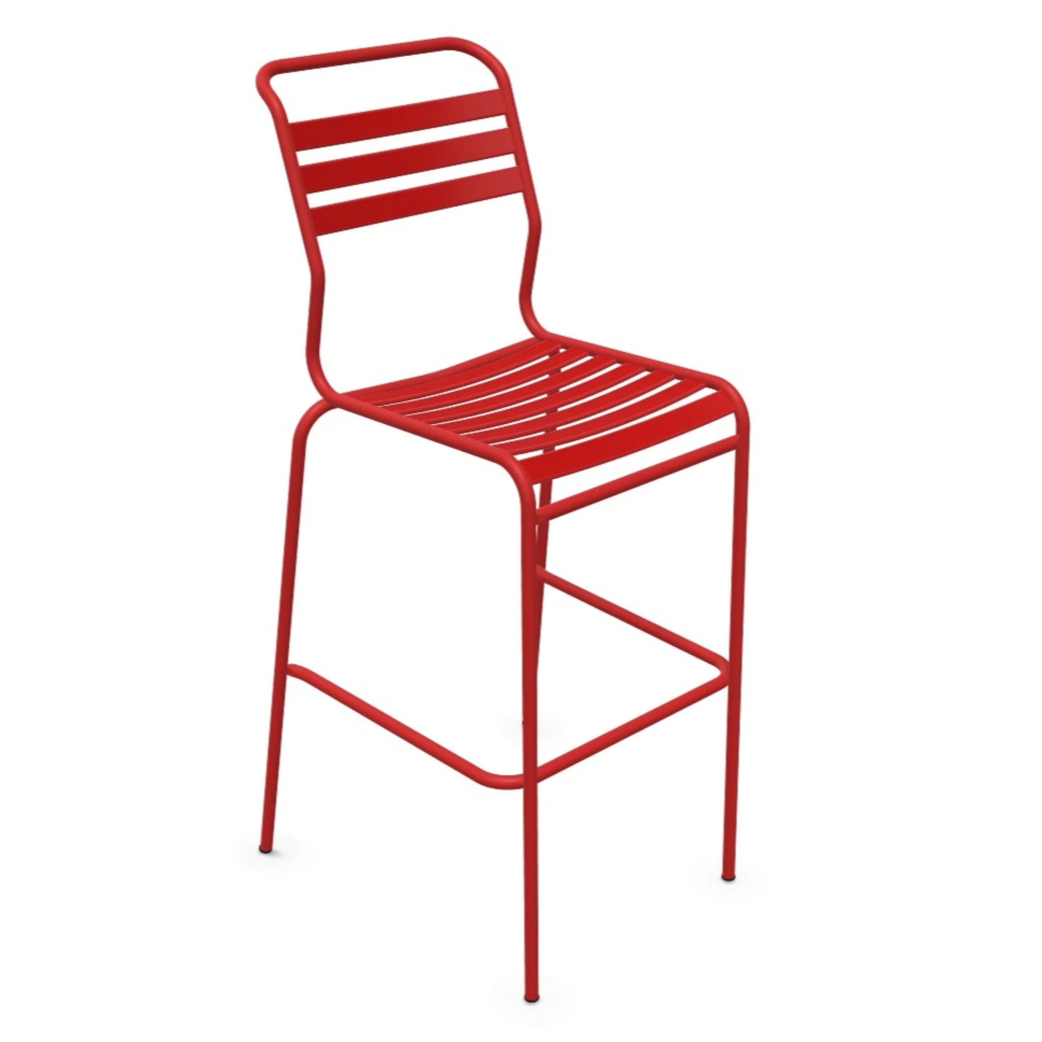 Lättli Barhocker Säntis rot - moderner Designerstuhl für Küche und Bar
